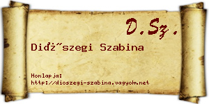 Diószegi Szabina névjegykártya