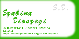 szabina dioszegi business card