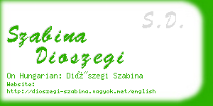 szabina dioszegi business card